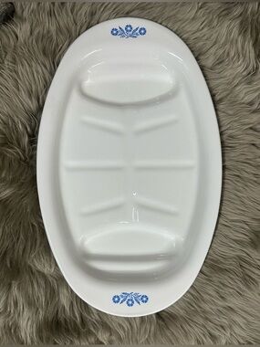 Corningware Blue Corn Flowers Roasting/Serving Tray